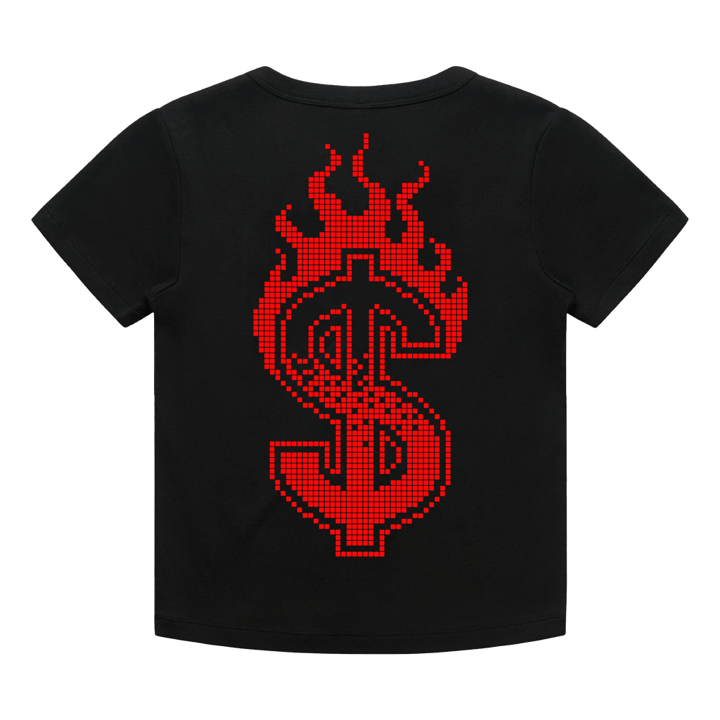 No Refunds Baby Tee - Black