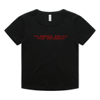 No Refunds Baby Tee - Black