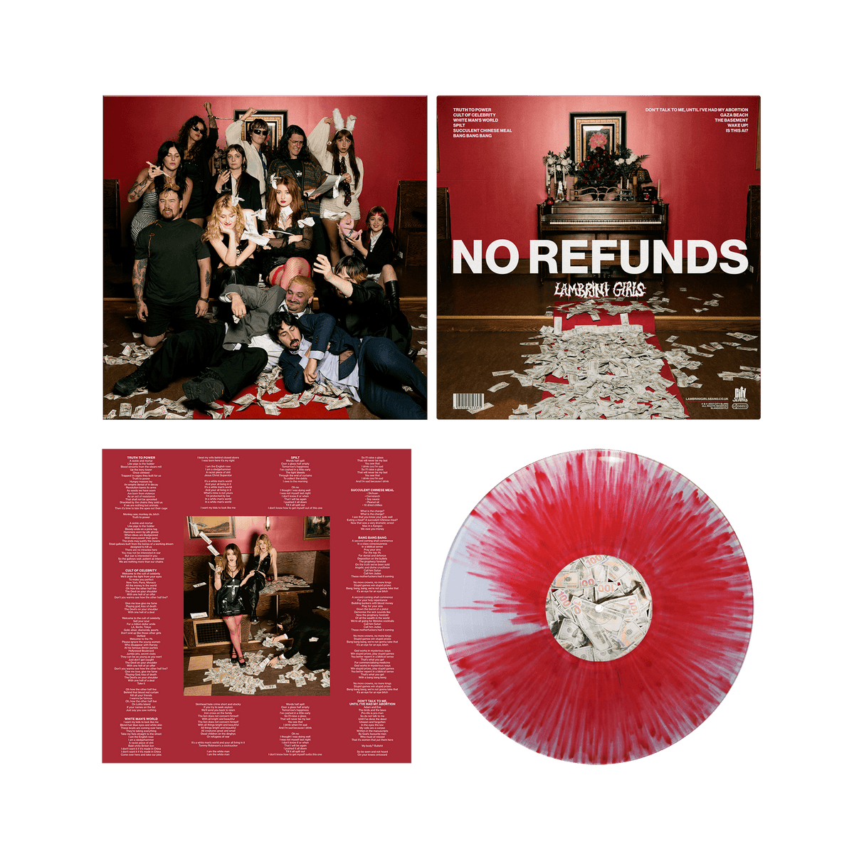 No Refunds LP - Free Bleed Splatter